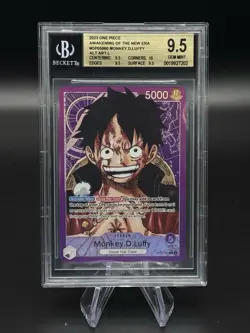 2023 One Piece Monkey.D.Luffy (060) (Alternate Art) OP05-060 BGS 9.5 GEM MINT - Image 1