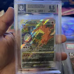 Pokemon TCG Black Star Promo UPC Charizard VSTAR #SWSH262 Full Art Beckett 8.5 - Image 1
