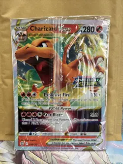Pokemon TCG Card Charizard VSTAR 018/172 Brilliant Stars JUMBO Promo New SEALED - Image 1