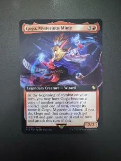 Magic The Gathering MTG GOGO, MYSTERIOUS MIME EXTENDED ART FOIL Final Fantasy NM - Image 1