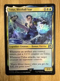 MTG Final Fantasy 0246 Tidus, Blitzball Star U NM FOIL - Image 1