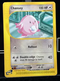 Chansey 69/147 Regular E-Reader Aquapolis Pokemon Card - Image 3