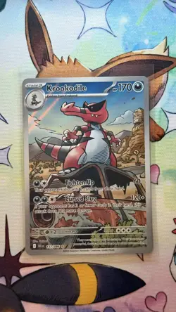 Pokemon Krookodile Illustration Rare Holo 137/086 Sv: Black Bolt 170 HP - Image 1