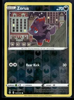 Zorua 102/203 Pokemon SWSH07: Evolving Skies Reverse Holo - Image 1