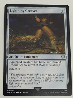 Lightning Greaves 0281 Non Foil Uncommon LOTR Commander MTG Near Mint - Image 1