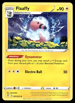 Flaaffy 055/203 Pokemon SWSH07: Evolving Skies Non Holo - Image 1