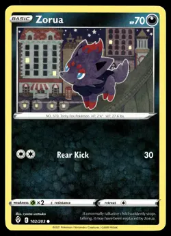 Zorua 102/203 Pokemon SWSH07: Evolving Skies Non Holo - Image 1