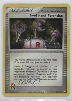 Pow! Hand Extension Reverse Foil Pokemon EX Team Rocket Returns #85 2004 - Image 1