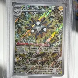 2024 Pokemon Surging Sparks ETB Black Star Promo Magneton #159 PSA 9 Mint - Image 2