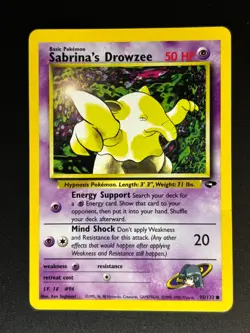 Pokemon TCG Sabrina's Drowzee Gym Challenge 95/132 Regular Unlimited Common - Image 1