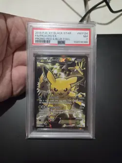 Pokemon Pikachu EX XY Black Star Promo #XY124 Full Art Holo PSA 7 2016 - Image 1