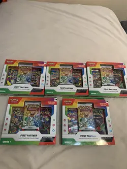 5 Pokemon First Partner Illustration Collection Series 1 Box - Image 1