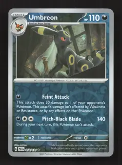 Umbreon 059/131 Rare Prismatic Evolutions Pokemon Reverse Holo Near Mint - Image 1