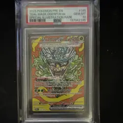 Pokemon Teal Mask Ogerpon ex Prismatic Evolutions Rare Holo PSA 10 - Image 1
