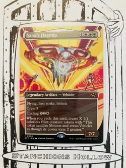 MTG Valor's Flagship (Borderless) - Aetherdrift (DFT) M 0298 - Image 1