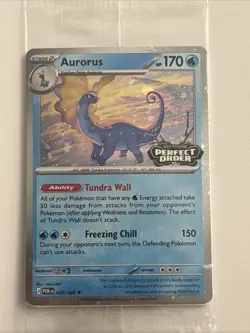 Aurorus 024/088 - Cosmo Holo - Pokemon Perfect Order stamped promo (sealed) - Image 1