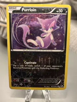Purrloin RC13/RC25 Radiant Collection Holo Legendary Treasures LP Pokemon - Image 1