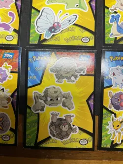 Lot of 8 Topps Pokemon The First Movie Sticker Set 1999 Blue Logos - Image 3