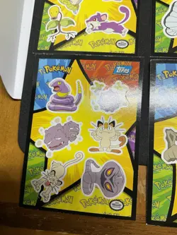 Lot of 8 Topps Pokemon The First Movie Sticker Set 1999 Blue Logos - Image 4