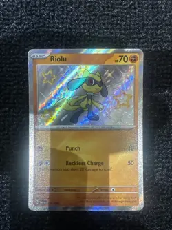 Riolu 173/091 SV Paldean Fates Baby Shiny Pokemon TCG NM Pack Fresh - Image 1