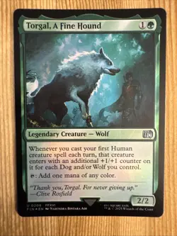 MTG Final Fantasy 0208 Torgal, A Fine Hound U NM FOIL - Image 1