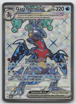 Pokemon - Garchomp ex 219/182 Ultra Rare Holofoil - SV04: Paradox Rift - MP - Image 1