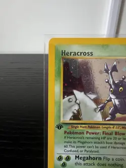 Heracross 1st Edition Neo Genesis Pokemon TCG w/ SWIRL Holo 6/111 RARE - Image 2