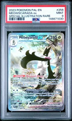 PSA 9 Meowscarada ex 256/193 Sv02 Paldea Evolved Special Illustration Rare Holo - Image 1