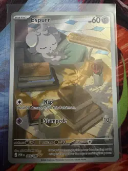 Pokemon Espurr 095/088 POR Full Art Basic 60 HP Psychic Holo Card English - Image 1