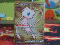 Mew ex Metal Card 151 ETB Near Mint Pokemon Pristine Sleeved Top Loader NM - Image 1
