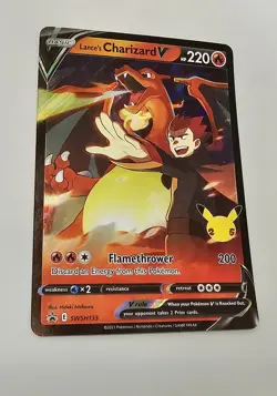 JUMBO Lance’s Charizard V Card SWSH133 Pokemon Celebrations PACK FRESH - Image 1