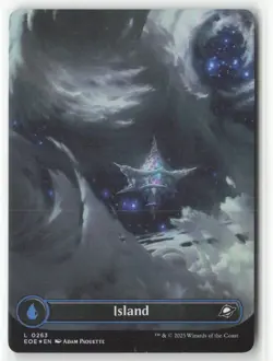 Island (0263) (Borderless) L Edge of Eternities 263 NM - Image 1