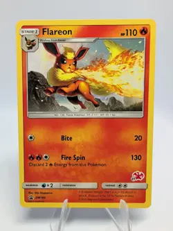 Pokemon Battle Academy SM186 Flareon (#27 Charizard Stamped) - Image 1