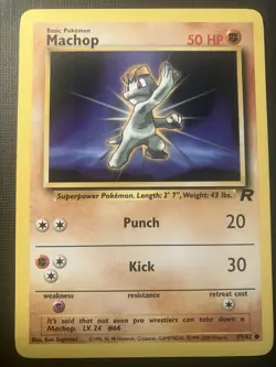 Machop 59/82 Pokemon Team Rocket Common LP - Image 1