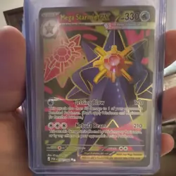 Pokemon Mega Starmie EX Full Art Holo Ultra Rare 102/088 XY BREAKpoint 330 HP - Image 1
