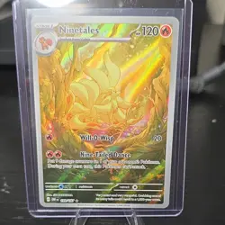Pokemon TCG Ninetales 199/197 SV03 Obsidian Flames Illustration Rare Holo - Image 1