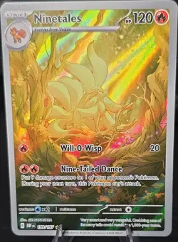 Pokemon TCG Ninetales 199/197 SV03 Obsidian Flames Illustration Rare Holo - Image 2