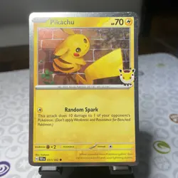Pikachu Cosmo Holo (Pokemon Day 2026) Stamped TEF 051/162 Pokemon TCG - Image 1