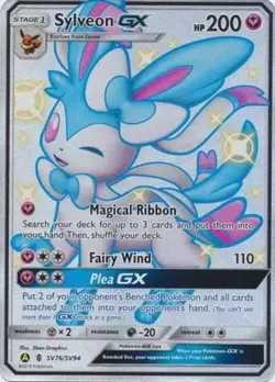 Sylveon GX - SV76/SV94 - Full Art Ultra Rare LP, English Pokemon Hidden Fates - Image 1