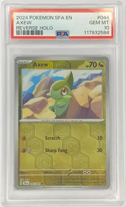 2024 Pokemon SFA Shrouded Fable Axew #044 PSA 10 Gem Mint Reverse Holofoil - Image 1