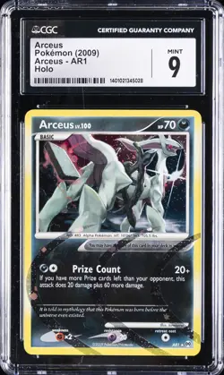 2009 POKEMON HOLO #AR1 ARCEUS CGC 9 - Image 1