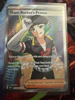 Pokemon Team Rocket's Proton 227/182 Sv10 Ultra Rare Trainer Holo English - Image 1
