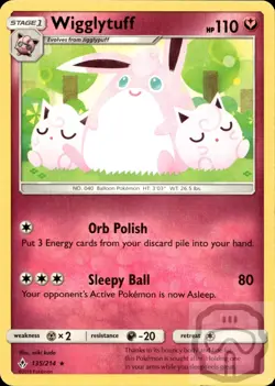 Wigglytuff 135/214 R Unbroken Bonds Pokemon NM/M - Image 3