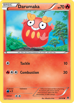 Darumaka 20/98 C Emerging Powers Pokemon Reverse Holo NM/M - Image 1