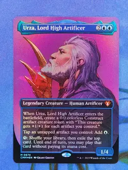 1x FOIL BORDERLESS Urza, Lord High Artificer, NM, CMM, Magic: the Gathering, MtG - Image 1