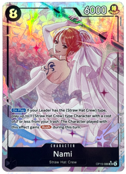 One Piece Nami Adventure on Kami's Island OP15-086 English Character Alt Art - Image 1