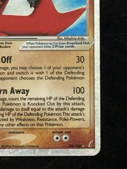 Pokemon TCG Blaziken ex 90/100 Crystal Guardians Holo Silver Border - Image 4