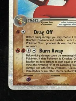 Pokemon TCG Blaziken ex 90/100 Crystal Guardians Holo Silver Border - Image 5