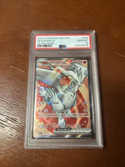 PSA 10 RESHIRAM #158 ULTRA RARE FULL ART 2025 POKEMON WHT EN WHITE FLARE - Image 1