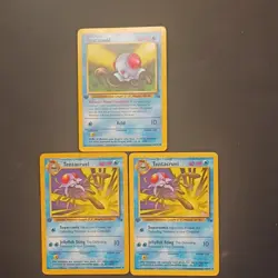 Pokemon Tentacool & Tentacruel Base Set Lot 3x 1999 English - Image 1